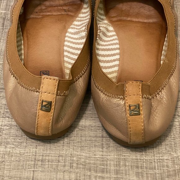 SPERRY TOP SIDER - TAN LEATHER & SUEDE FLAT - Picture 3 of 5